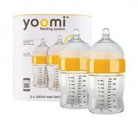 Bộ 2 bình sữa cao cấp PP 240ml Yoomi Y28B.YCCO - Hàng chính hãng