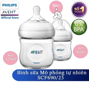 Bộ 2 bình sữa nhựa PP Philips Avent SCF690/23 125ml