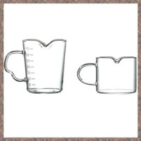 Bộ 2 Bình Sữa Thủy Tinh Đôi Vòi Đổ Kem Cà Phê Sốt Bình Barista Thủ Công Cà Phê Latte Sữa Bình Bình