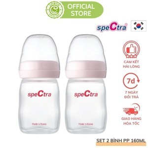 Bộ 2 Bình trữ sữa mẹ kèm nắp đậy Spectra 160ml cổ rộng