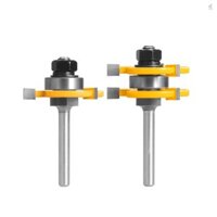 Bộ 2 Bộ Dụng Cụ Cắt Phay Chân Bộ Router Bit T-slot Gỗ Cắt Cho Chế Biến Gỗ Carpener Di Động