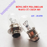 Bộ 2 bóng đèn pha xe Dream, Wave cũ, Future, Cub 12V 3535W chân M5