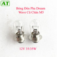 Bộ 2 bóng đèn pha xe Dream, Wave cũ, Future, Cub 12V 3535W chân M5