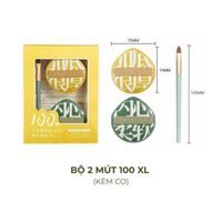 Bộ 2 Bông Mút Kèm Cọ Tán Nền Amortals Powder Puff Set