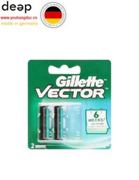 Bộ 2 cái lưỡi dao cạo râu 2 lưỡi Gillette Vector DEEP41 www.yeuhangduc.vn sẵn sàng cho bạn