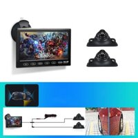 Bộ 2 Camera Cập Lề Trái Phải Kèm Màn Hình Phím Cảm Ứng 7 Inch 1024x600P