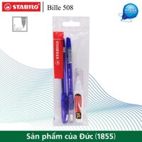 Bộ 2 cây bút bi STABILO bille 508N XF/F màu xanh + bút xoá Correction Pen CPS88 (BP508NU-C2+)