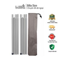 Bộ 2 cây cọc trụ chống mái tăng bạt (tarp) hoặc lều cắm trại dã ngoại phi 25mm cao 2,4m kèm túi đựng - Billba Store