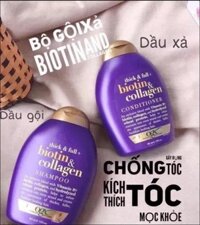 Bộ 2 Chai Dầu gội đầu và dầu xả OGX - Dung Tích 385ml - Biotin