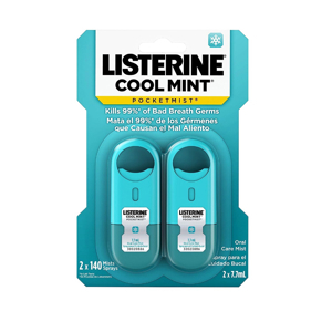 Bộ 2 chai nước xịt sạch miệng Listerine Pocketmist Cool Mint 2 x 7.7ml