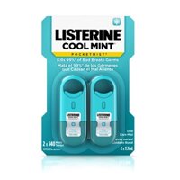Bộ 2 chai nước xịt thơm miệng Listerine Cool Mint Pocketmist của Mỹ