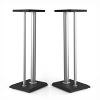 Bộ 2 Chân loa kim loại IBASS 2 trụ SF-12D cao 70cm, mặt 26x18.5cm - kệ để loa - chân loa kim loại - đế loa