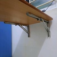 Bộ 2 Chiếc Bản Lề Gập Inox -Eke Gập Đỡ Kệ Treo Tường, Giá Đỡ Mặt Bàn Bằng Inox Siêu Bền (Sẵn)