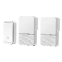 Bộ 2 Chuông 1 nút nhấn Chuông cửa không dây cao cấp chống nước tốt