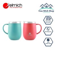 Bộ 2 cốc đôi giữ nhiệt Elmich EL8020, dung tích 360ml, inox 304, màu xanh và hồng cao cấp, chính hãng - Cao Minh Shop