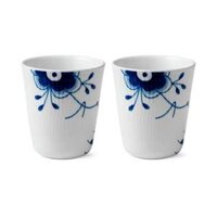 Bộ 2 cốc sứ không quai họa tiết Blue Mega dung tích 290ml | Royal Copenhagen x Sa Maison