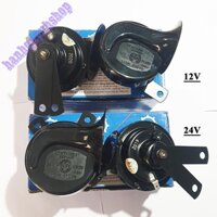 Bộ 2 Còi Sên Ô Tô Xe Hơi 12V Hoặc 24V NorthWest Màu Đen 410Hz 510Hz