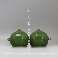 Bộ 2 cóng - Cóng Chào Mào - Cóng Choè Lửa - Cóng Choè Than - Cóng chim vẽ tay - Cửu Chính Đường - Màu xanh lá cây Peacock
