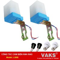 Bộ 2 Công tắc cảm biến ánh sáng LS6B + Tặng 2 bóng đèn Led 7W và 2 đuôi đèn chống nước