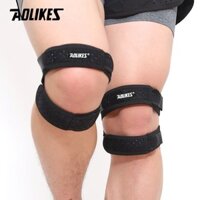 Bộ 2 đai bảo vệ đầu gối hỗ trợ xương khớp AOLIKES A-7928 Sport compression patella band - Black
