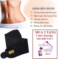 Bộ 2 Đai nịt bụng m mỡ Sweat Belt (Đen) + Tặng 1 máy massage rửa mặt 5 in 1