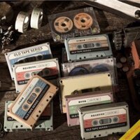 Bộ 2 dải washi tape 3m hình cuộn băng radio vintage trang trí bullet journal WA07