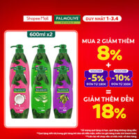 Bộ 2 Dầu gội Palmolive kèm xả 2-trong-1 chiết xuất thiên nhiên 600ML