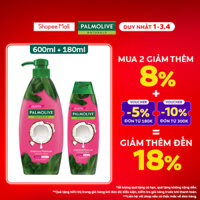 Bộ 2 Dầu gội Palmolive kèm xả 2-trong-1 chiết xuất thiên nhiên 600ML và 180ml