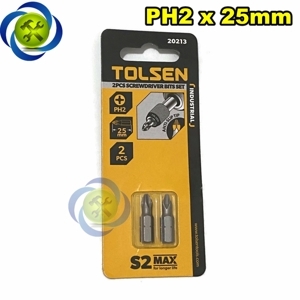 Bộ 2 đầu vít PH2x25mm công nghiệp Tolsen 20213