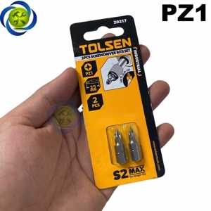 Bộ 2 đầu vít PZ1x25mm công nghiệp Tolsen 20217