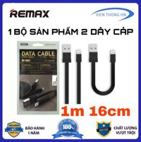 BỘ 2 DÂY SẠC CÁP SẠC NHANH Remax RC - 062m  062i 1m và 16cm cáp sạc ngắn cho pin dự phòng dùng cho  IPHONE - IPAD lightning và micro usb [bonus]