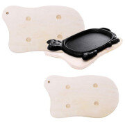 Bộ 2 Đế Gỗ Chảo Bò Né An Toàn Chống Bỏng