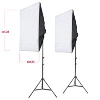 Bộ 2 đèn 5 bóng LED360 20w + Softbox 60x90cm  - 10005