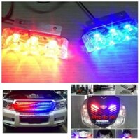 BỘ 2 ĐÈN CHỚP KIỂU CẢNH SÁT NHẤP NHÁY MÀU XANH ĐỎ CỰC CHẤT LẮP XE MÁY XE HƠI Ô TÔ HÀNG ĐẸP