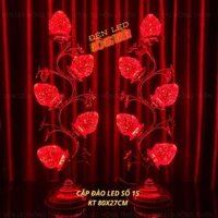 Bộ 2 Đèn Đào Led Để bàn Thờ Phật  Đèn Thờ Cúng Cao 54cm-80cm-Mã ĐL14-ĐL15