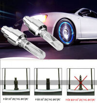 Bộ 2 đèn led gắn van bánh xe đạp, xe máy - Ánh sáng 7 Màu