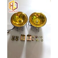 Bộ 2 Đèn phá sương mù ô tô Đài Loan cao cấp trắng - Vàng 8cm khách lấy bao nhiêu vôn ib shop nha
