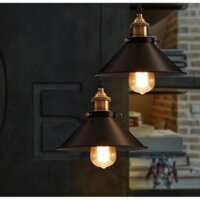 Bộ 2 đèn thả trần trang trí hình nón lá, đèn thả bàn ăn