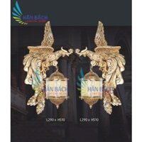 Bộ 2 đèn treo tường ngoài trời,đèn gắn cột cổng,đèn vách tường,đèn vách giả cổ