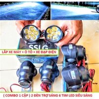 BỘ 2 ĐÈN TRỢ SÁNG L6 MINI XE MÁY VÀ ÔTÔ SIÊU SÁNG CỰC CHẤT
