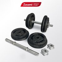 Bộ 2 Đòn Tạ Tay chính hãng Zasami - 20kg Tạ ( 4 đĩa 5kg )