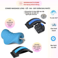 Bộ 2 dụng cụ massage gối cổ vai gáy, khung thư giãn lưng tiện lợi cho mọi lứa tuổi