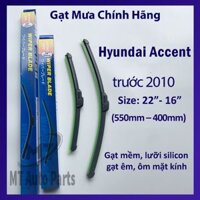 Bộ 2 Gạt mưa Hyundai Accent các đời và các dòng xe khác của Hyundai: Avante/Elantra, Getz, i10, i20, i30, Santafe .