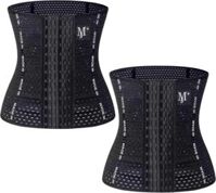 Bộ 2 Gen Nịt Bụng Mẫu Mới M Với 6 Nấc Cài Cao Cấp - 4 Thanh Thép Chống Cuộn - Đai Nịt Bụng Giảm Mỡ Sau Sinh Mã G02-2 - XL - Đen - Đen