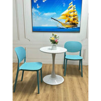 Bộ 2 Ghế bàn ăn nhựa đúc nguyên khối phù hợp nhiều không gian hiện đại tiện ích sang trọng