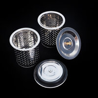 Bộ 2 giỏ lọc rác, nắp đậy giỏ lọc rác Inox dùng cho chậu rửa chén bát Inox - 02 giỏ lọc rác  nắp đậy giỏ lọc rác