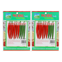 Bộ 2 Gói Hạt Giống Ớt Trái Dài Hàn Quốc 33 Hạt Phú Nông PN132315-488 0.2g  Gói