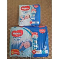 Bộ 2 gói tã dán sơ sinh Huggies (1 gói NB60+6 và 1goi S24)
