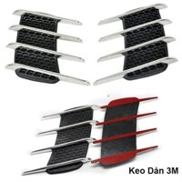 Bộ 2 hốc gió mang cá dán 3M trang trí xe hơi đặc biệt - Hốc gió mang cá cá tính thể thao xe ô tô