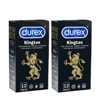 Bộ 2 hộp bao cao su Durex Kingtex 12s hộp 12 bao